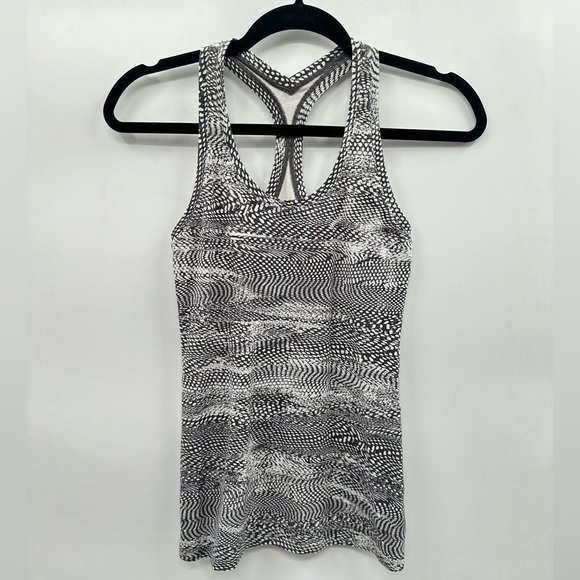 LULULEMON Grey Cool racer back woman activewear casual stretch quality tank S - Picture 2 of 9
